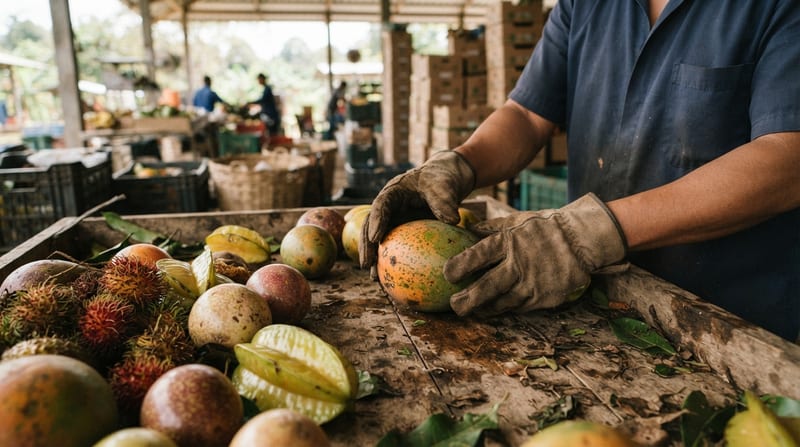 What Tropical Fruit Has A Spiky Exterior And Yellow Flesh?